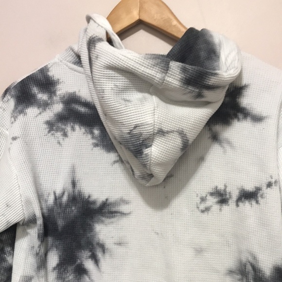 ZYIA Gray Hendrix Thermal Hoodie sweatshirt size XS oversized - Picture 9 of 13